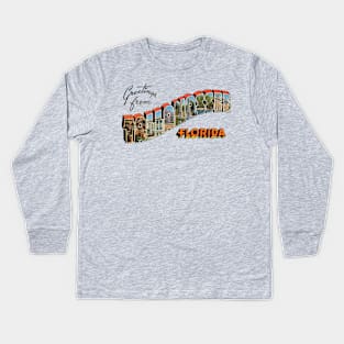 Greetings from Tallahassee Florida Kids Long Sleeve T-Shirt